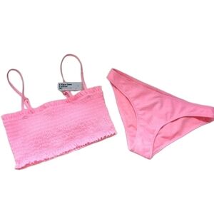 NWT Cabana del Sol - small 2 piece bikini - bubble gum pink - bandeau swimwear